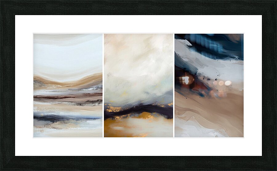 Pastel Dreamscape – Soft Blush & Mint Abstract Set Picture Frame print