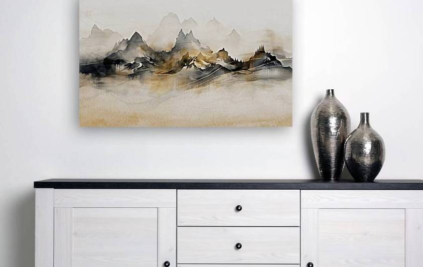 Modern Gold Vein Abstracts: A Set of Three Wall Art Pieces by JustArt Digital