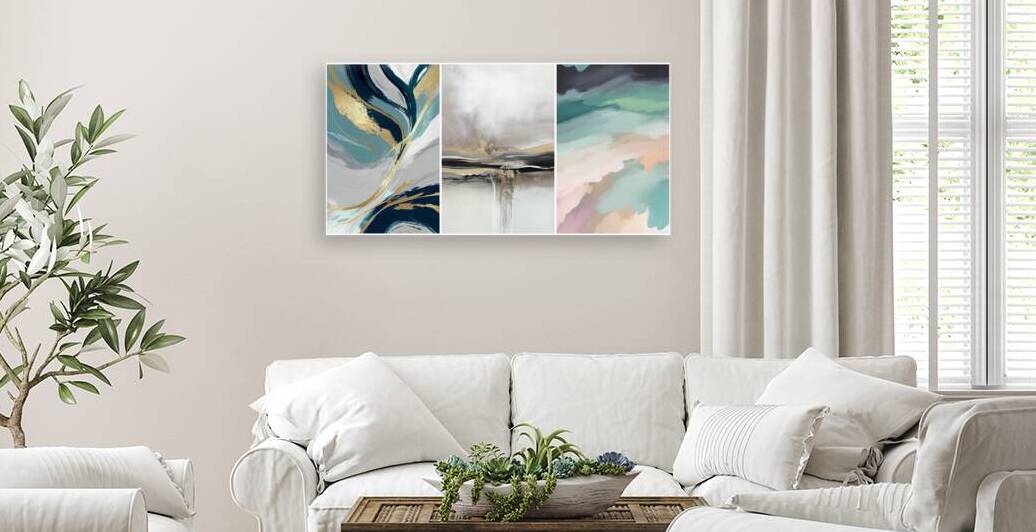 Bold Expressionism – Vibrant Acrylic Brushstroke Trio by JustArt Digital