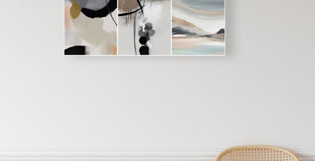 Abstract Canvas Ensemble: Three Original Paintings for Modern Walls by JustArt Digital