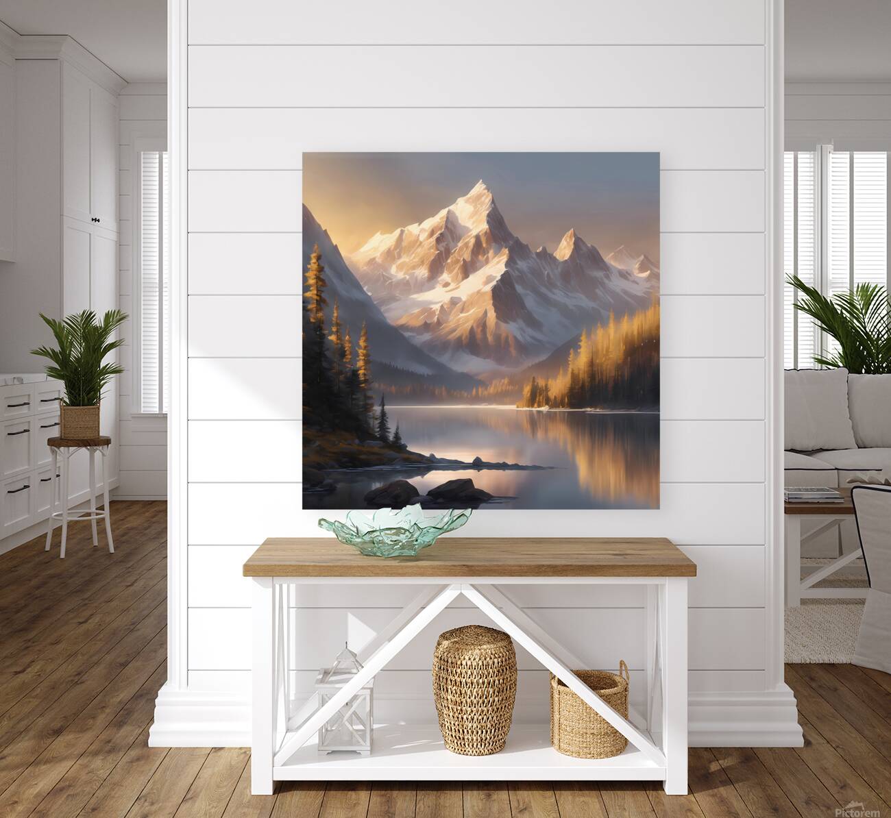 Majestic Mountain Range Reproduction