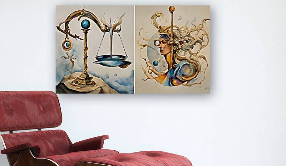 Surreal Visions Unveil Libras Elegant Duality by DreamMotivation