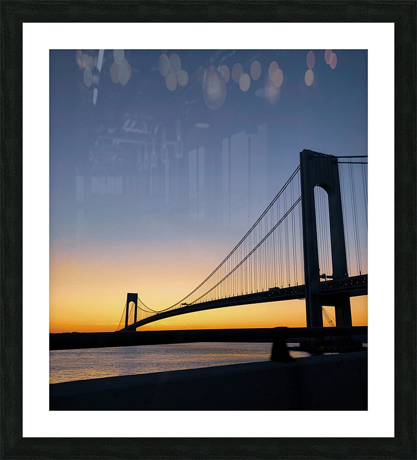 The Verrazano At Sunset Picture Frame print