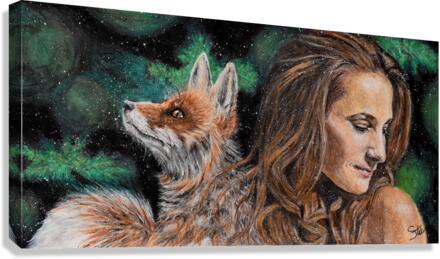 Mon ami le renard Canvas Print