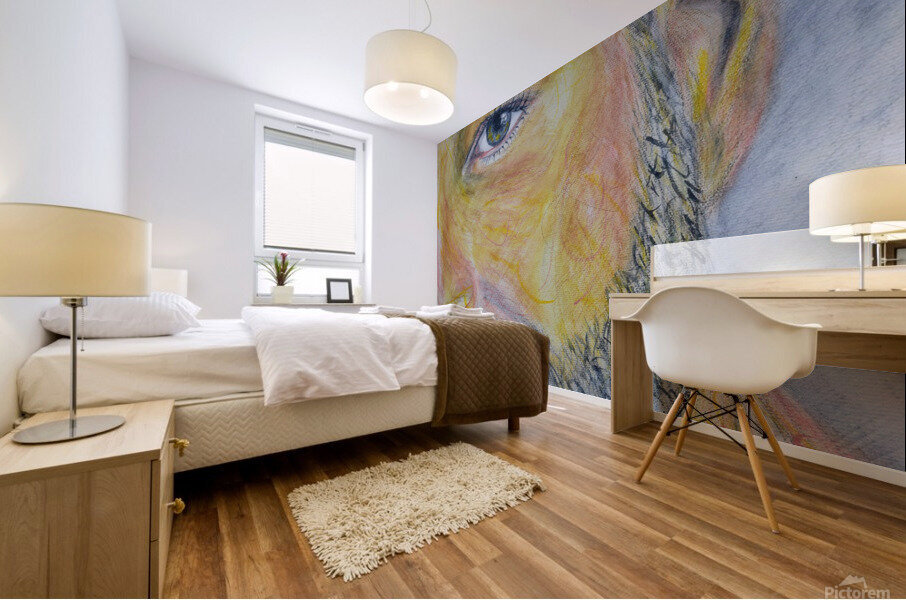 Homme rose Mural print