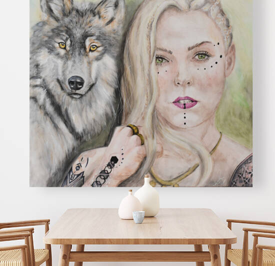 La viking et son guide loup by Stessy Chenail