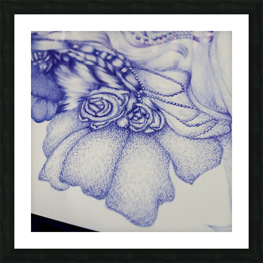 Details ballpoint  Picture Frame print