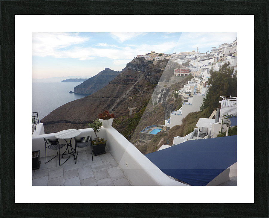 Santorini coast Picture Frame print