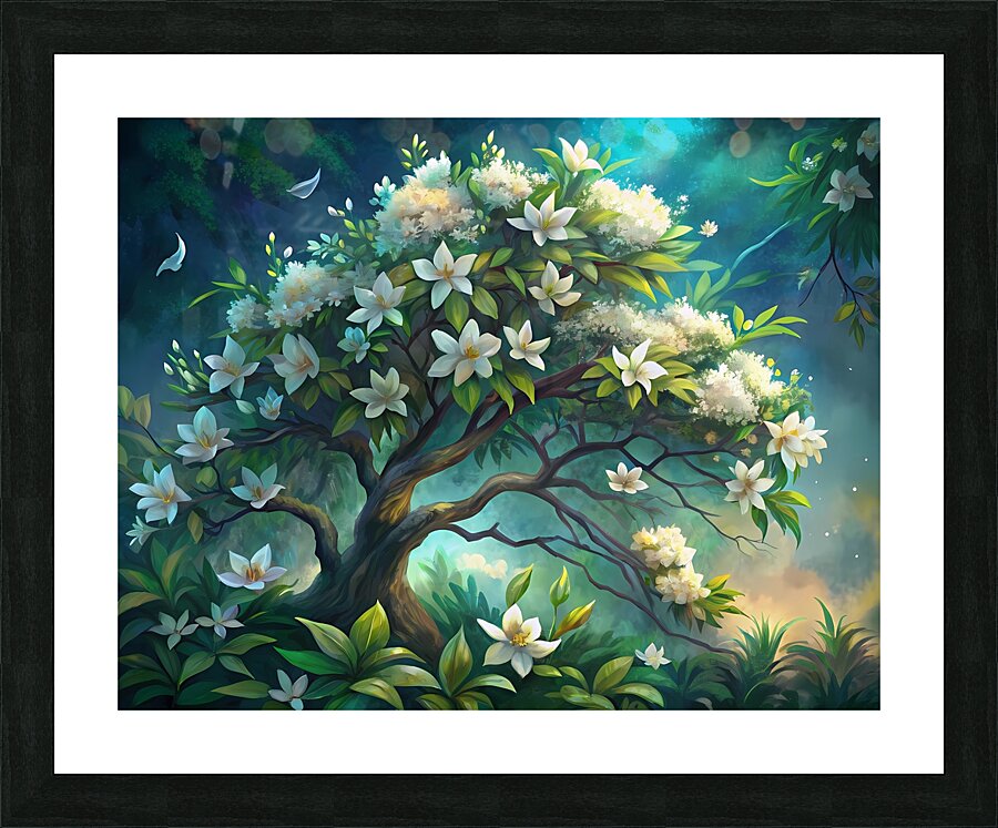 Jasmine tree Picture Frame print