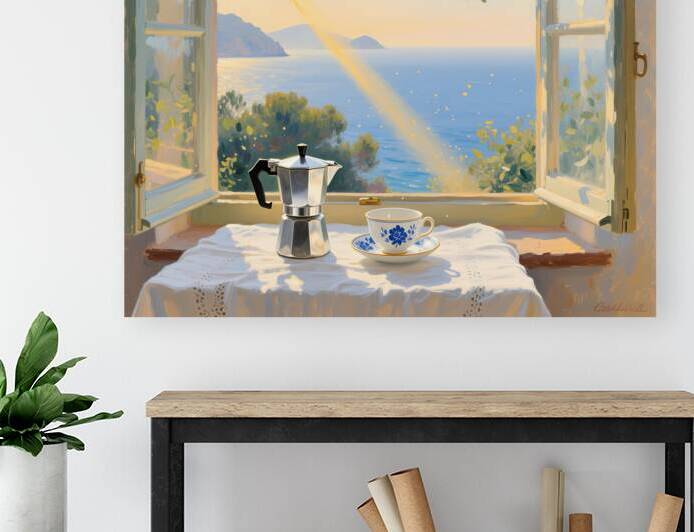 1762187269 1Mediterranean Morning View – Impressionistic Seaside Window Scene with Coffee and Sunlight by Lux