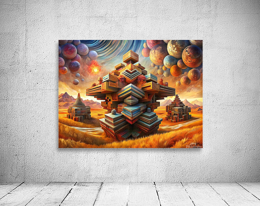 Digital Painting: Complex Multi-Layered Composition Wall Preview