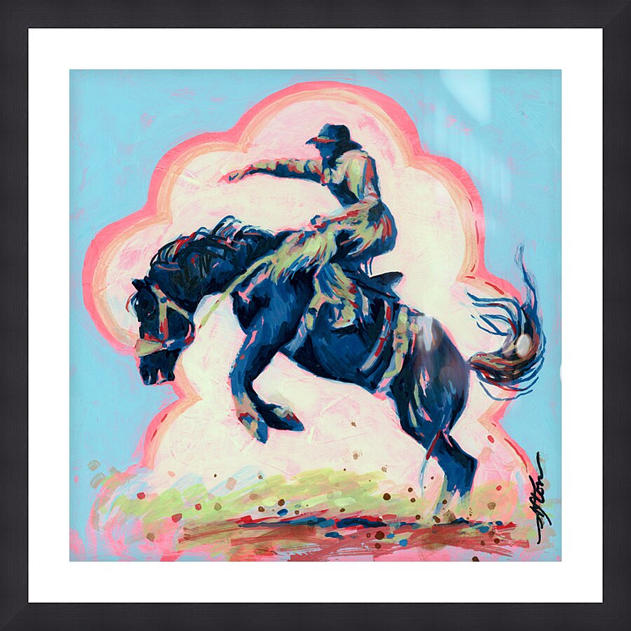Blue Buckaroo Picture Frame print