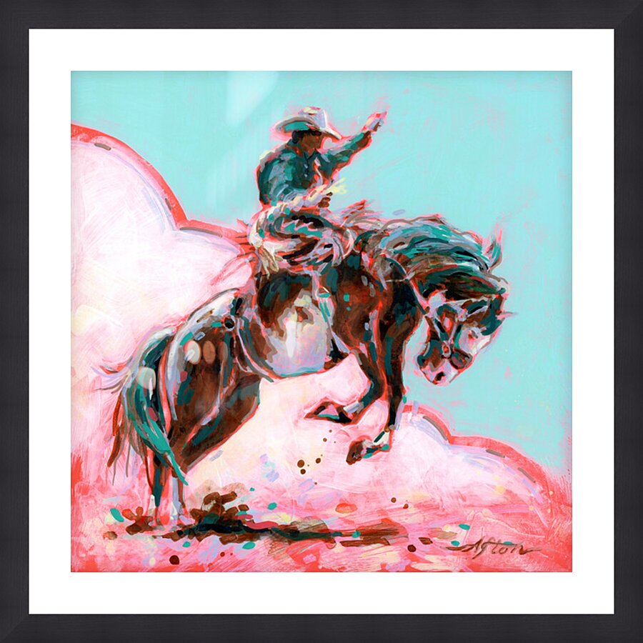 Paintin Buckaroo Picture Frame print