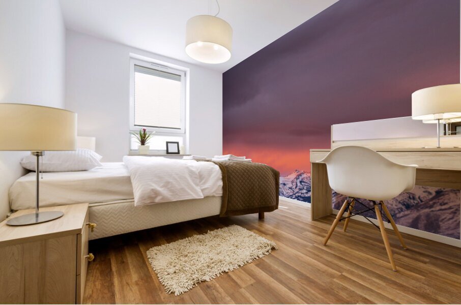 Mountain Range View Panorama  Mural print