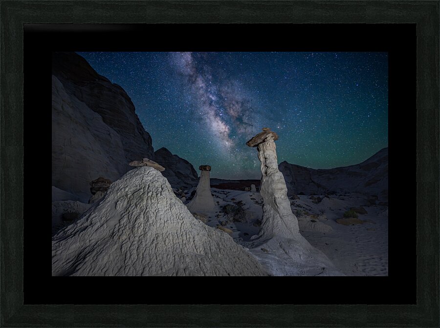 Spires and and the Milky Way Picture Frame print