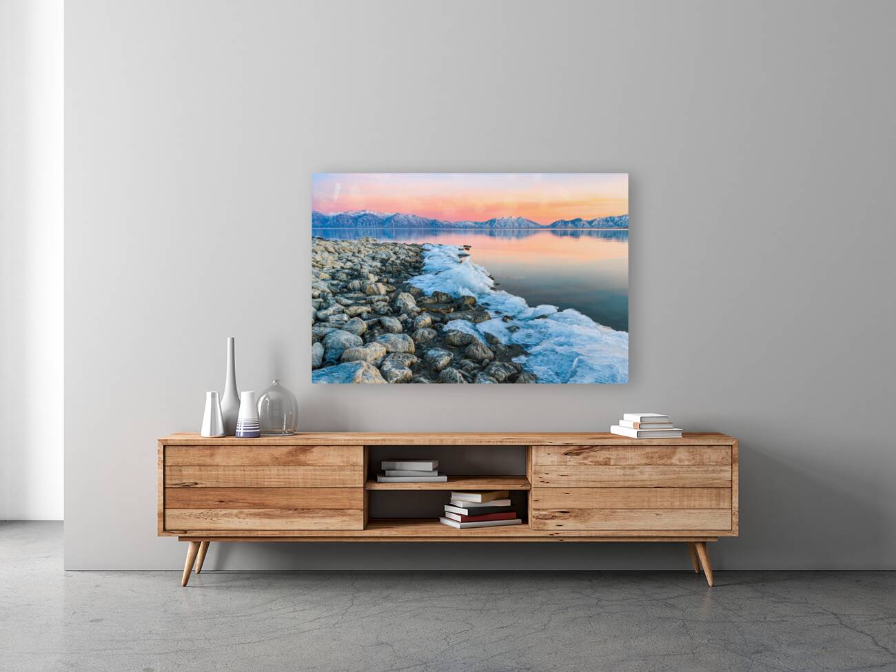 Rocky Ice Shore Line Reproduction