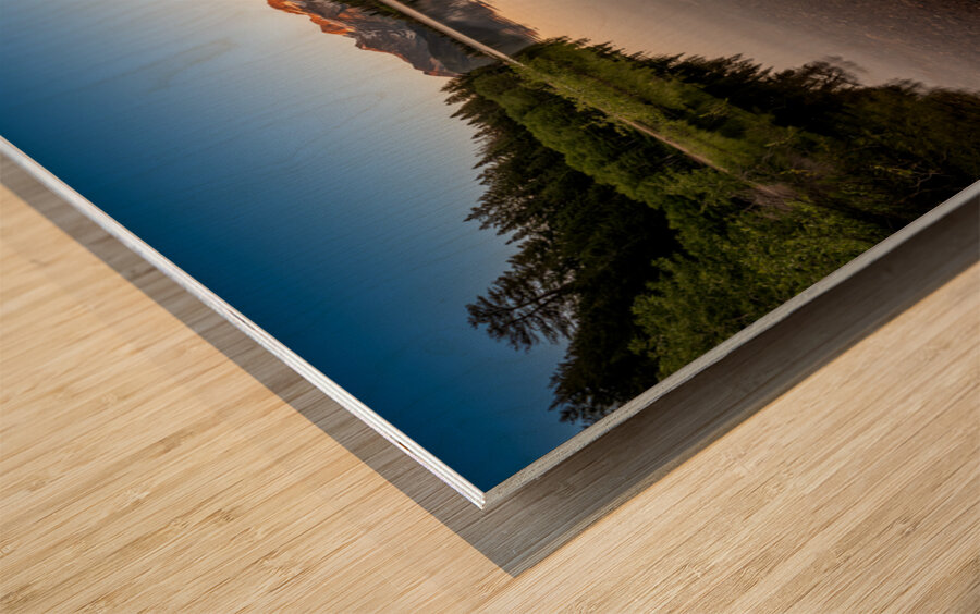 Reflective Morning Wood print