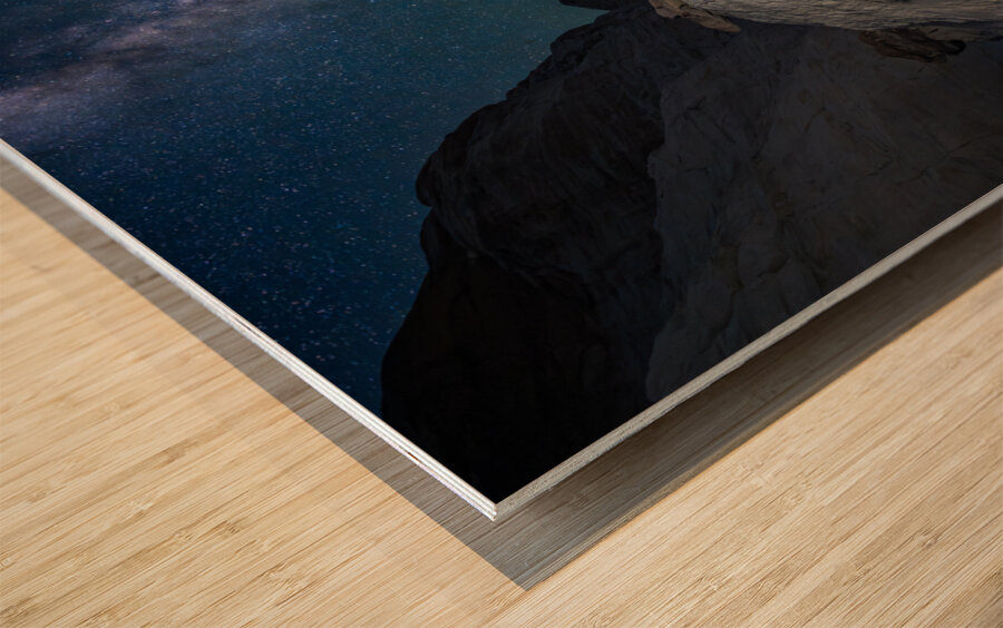 Spires and and the Milky Way Wood print