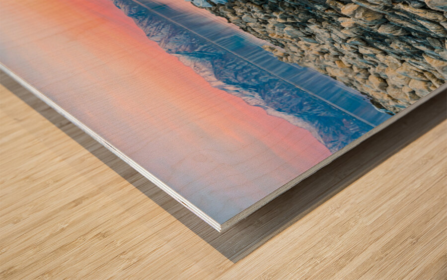 Rocky Ice Shore Line Wood print