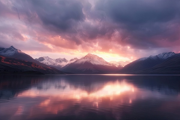 Alpine Glow Upon Waters H2N3P9 55 Digital Download