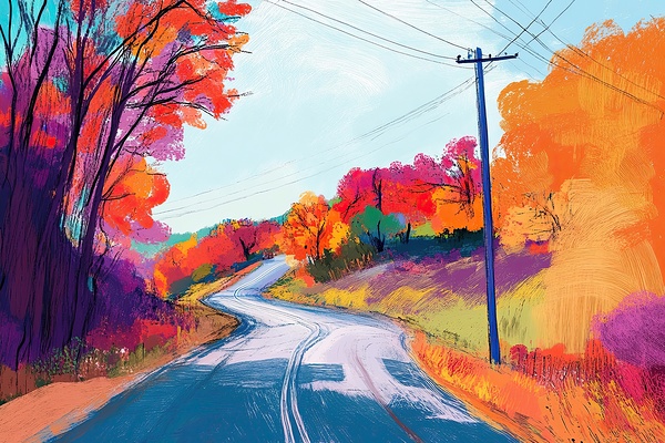 Autumn Road Ahead 9P3N4H 58 Digital Download
