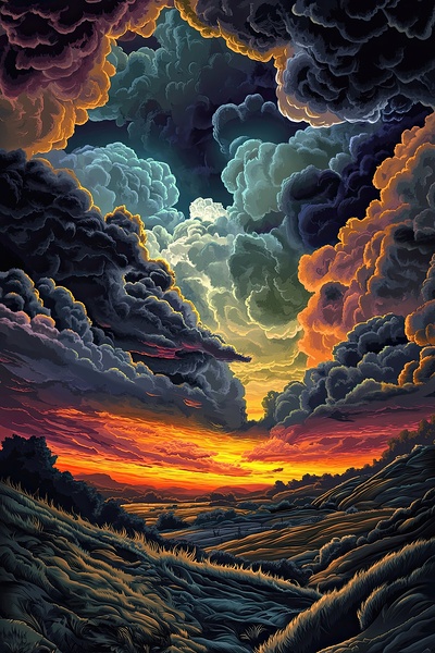 Celestial Sunset Embrace H92D3N 65 Digital Download