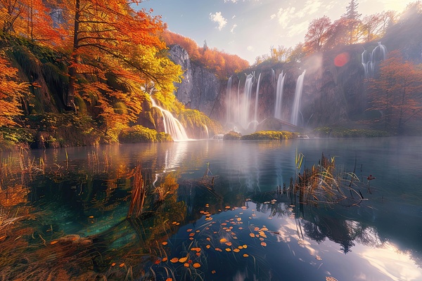 Autumn Waterfall Glow 92HJ5P 66 Digital Download