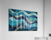 Azure Currents Gold Ripples J39D2H 48 Acrylic Print