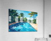 Azure Pool Reflections 7H3N2P 51 Acrylic Print