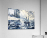 Azure Voyage Beneath Storm Clouds 7H9N2P 55 Acrylic Print