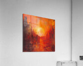 Crimson Cityscape Sunset 8H29NP 45 Acrylic Print