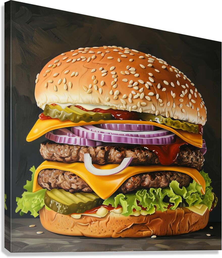 Ode to the Burger Canvas Print