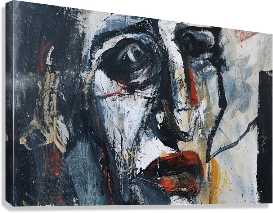 Abstract Face N79H2K 58 Canvas Print