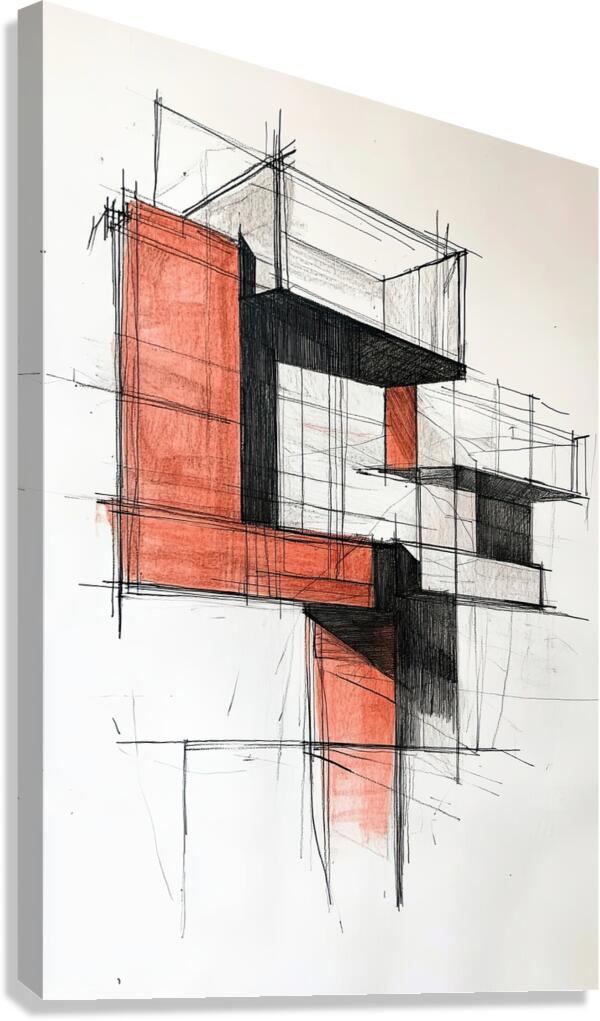Abstract Structure 7H3N2B 47 Canvas Print