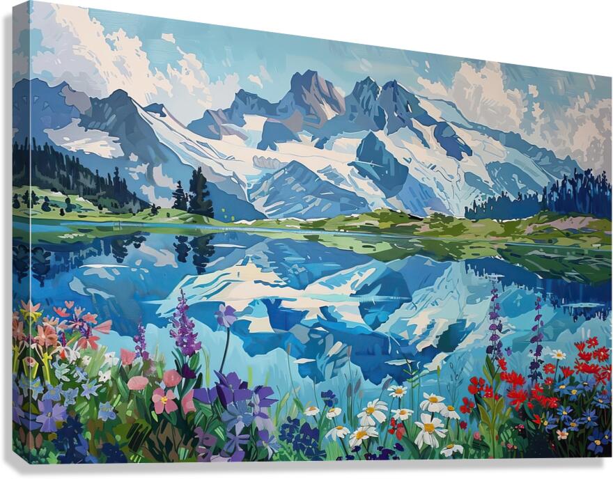 Alpine Reflection 7H29NP 48 Canvas Print