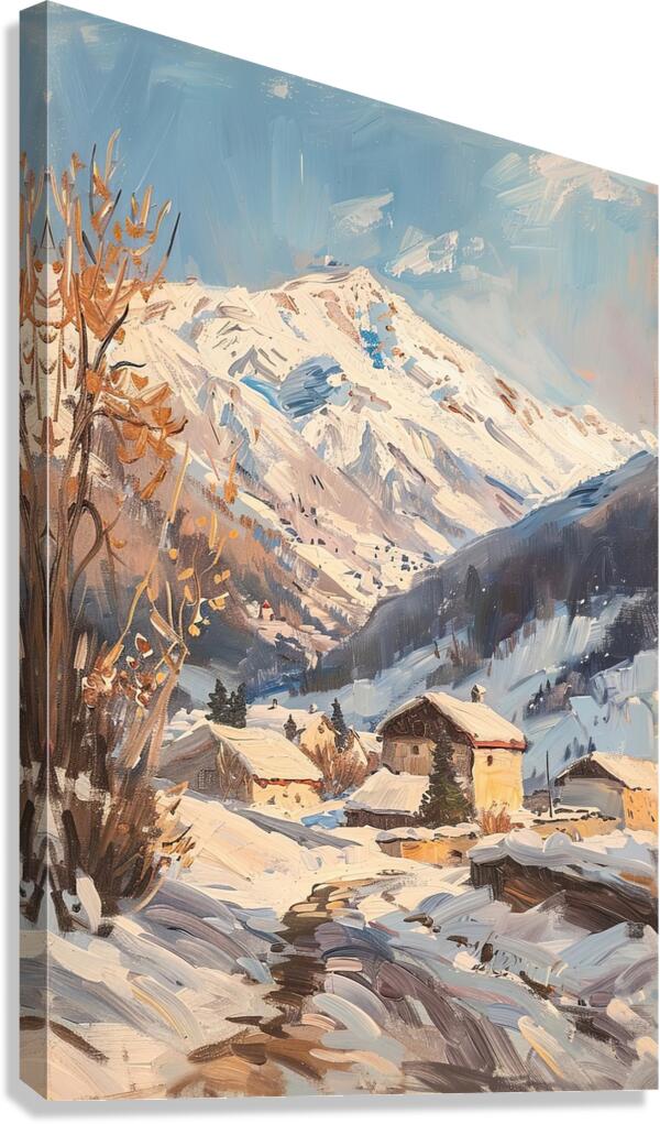Alpine Winter Village 8294HJ 45 Canvas Print