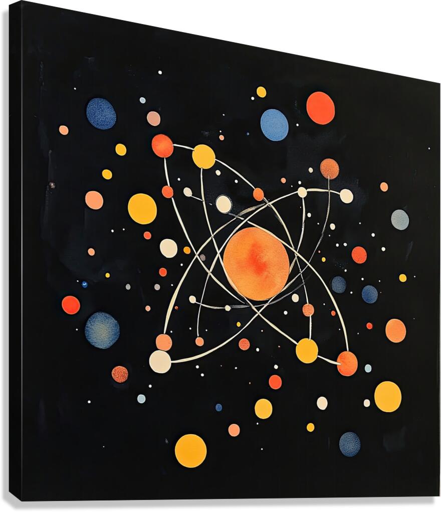Atomic Dance Across Void 7P3H2N 49 Canvas Print