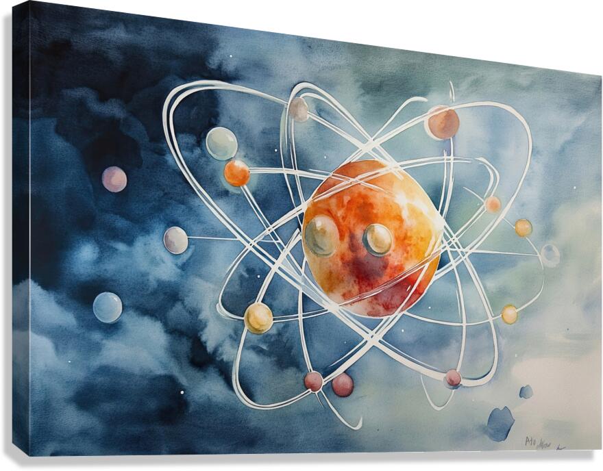 Atomic Dance Across Cosmos 2PH9N4 55 Canvas Print