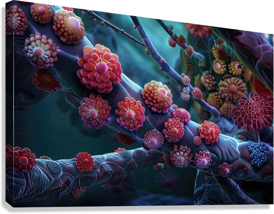 Biomorphic Bloom 7H29P4 45 Canvas Print