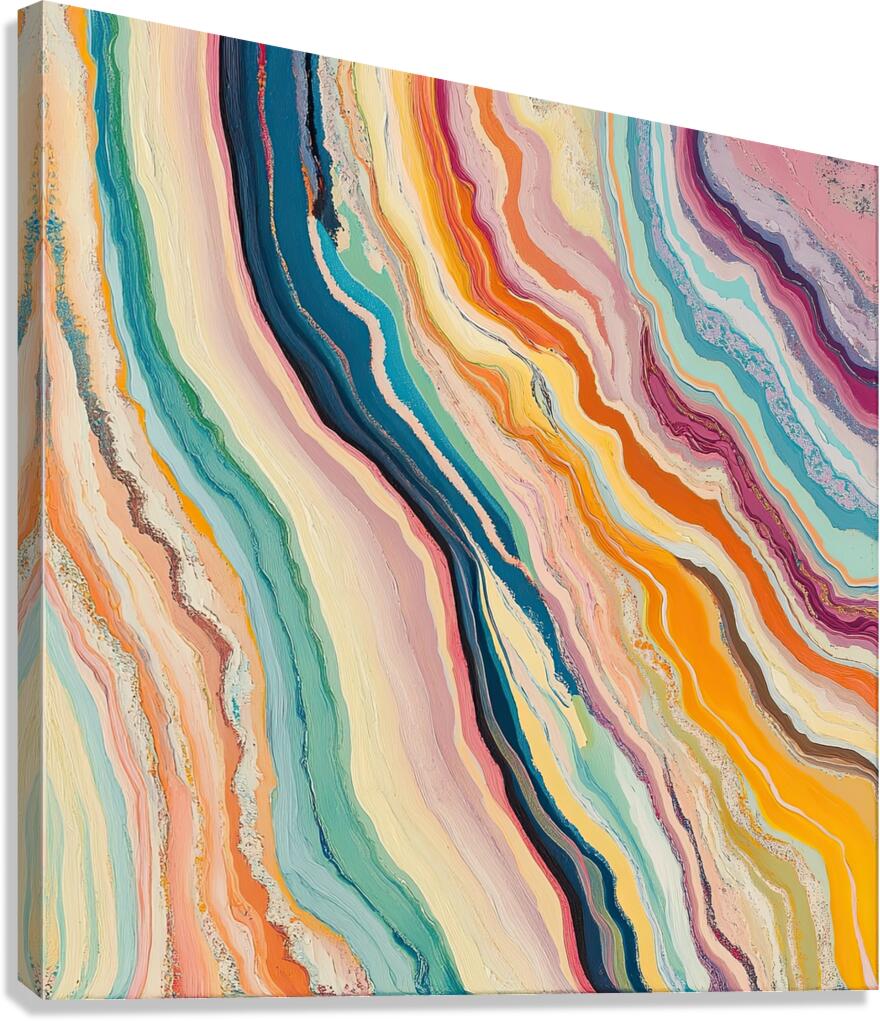 Chromatic Currents H39N2J 57 Canvas Print