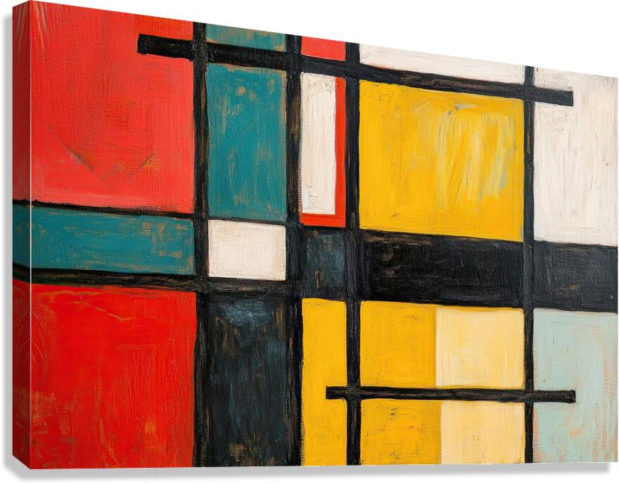 Chromatic Grid Y7H92N 48 Canvas Print