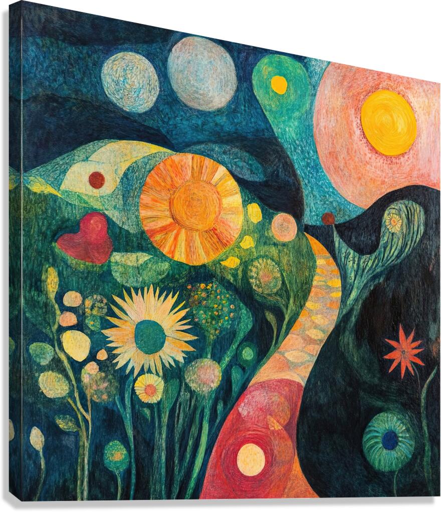 Celestial Bloom Path H9P4Z2 60 Canvas Print