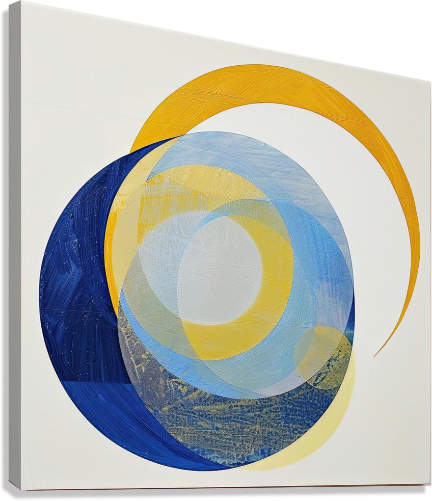 Celestial Circles 4F92B7 45 Canvas Print