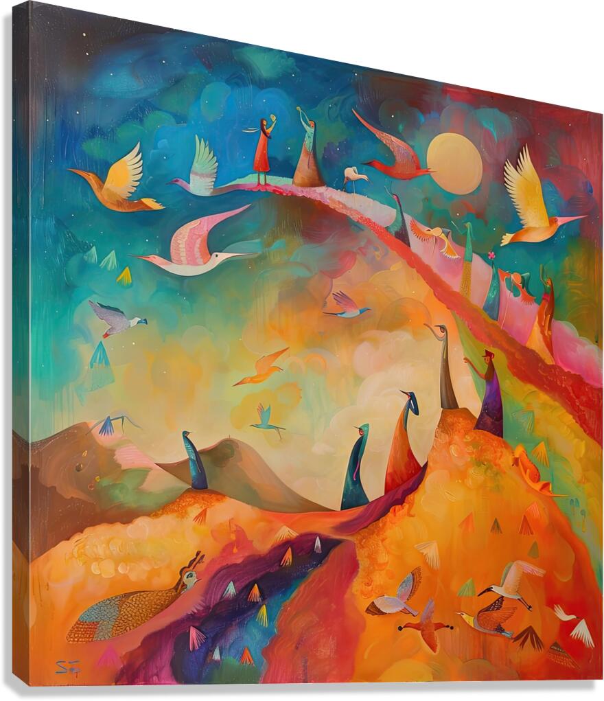 Celestial Procession 78HNPZ 55 Canvas Print