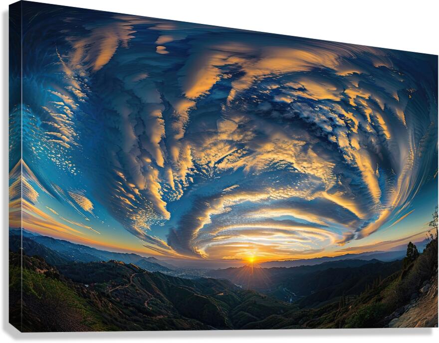 Celestial Vortex Sunset H2N9P4 68 Canvas Print
