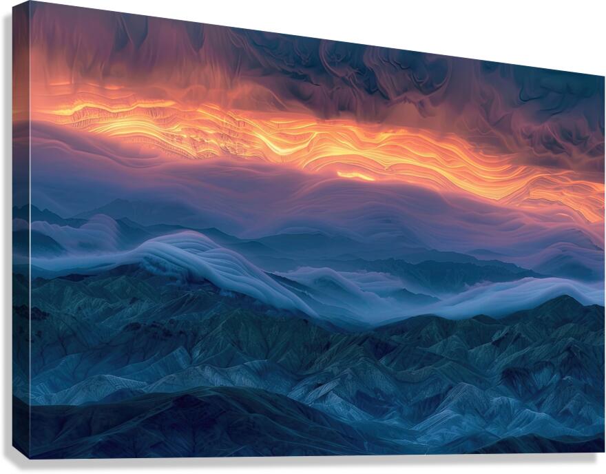 Celestial Waves H9P4N2 62 Canvas Print