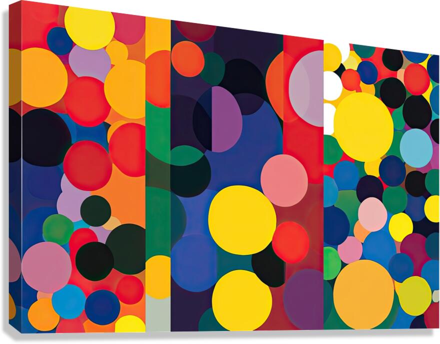 Chromatic Orbs Y59H7Z 58 Canvas Print