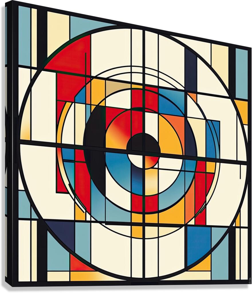 Circular Rhythm Intersect 792HK 62 Canvas Print