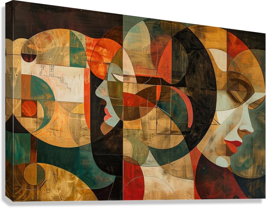 Circular Visages 79B2D3 64 Canvas Print