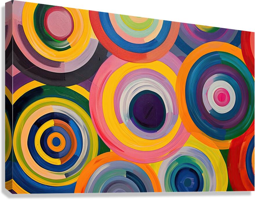 Concentric Vibrations 7892B 45 Canvas Print
